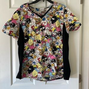 Hello Kitty scrub top size 2XL